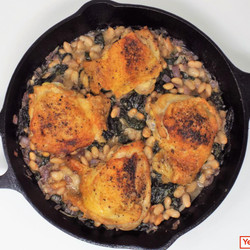 Braised Chicken Thighs And White Beans