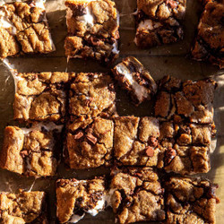 Burnt Marshmallow Brown Sugar Maple Cookie Bars