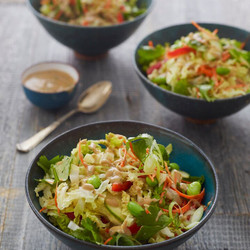Thai Crunch Salad With Peanut Dressing