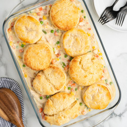 Easy Chicken Pot Pie Casserole With Biscuits