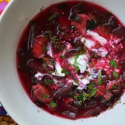 Polish Young Beet Soup {botwinka}