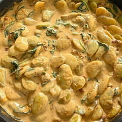 Creamy Harissa Butter Beans