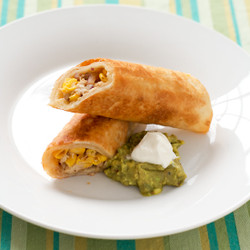Crispy Pan-fried Chicken Flautas