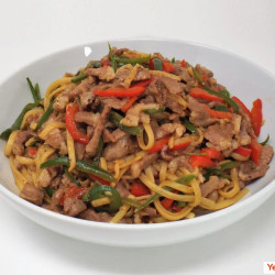 Hot Pepper Pork With Noodles