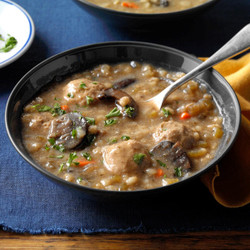 Deb’s Mushroom &amp; Barley Soup