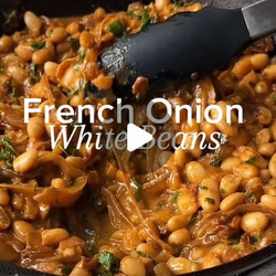 Creamy French Onion White Beans