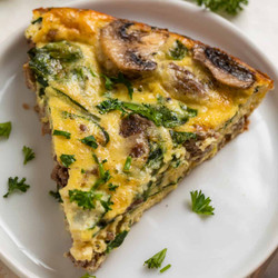 Crustless Mushroom Quiche With Beef And Swiss