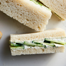 Cucumber Tea Sandwiches With Herby Cream Cheese
