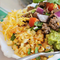 Keto Burrito Bowl With Cauliflower Cilantro Lime Rice