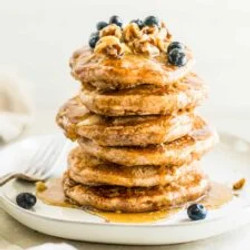 Whole Wheat Fluffy Vegan Pancakes