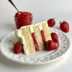 Easy Strawberry Compote Cake Filling With Frozen Strawberries