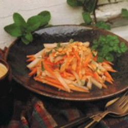 Apple Carrot Radish Slaw with Mustard Vinaigrette