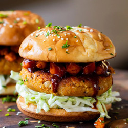 Peanut Carrot White Bean Burgers