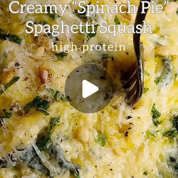 Creamy "spinach Pie" Spaghetti Squash
