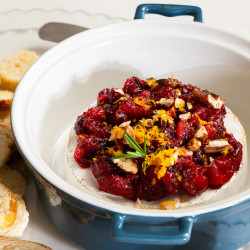 Baked Brie With Cranberries, Orange And Maple Syrup / Andy, East Coast Kitchen.  EXCELLENT!