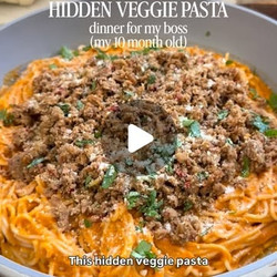 Hidden Veggie Pasta Sauce With Chicken Crumbles