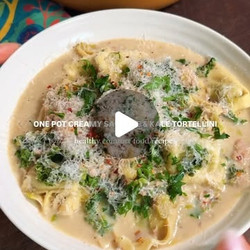 Healthy Creamy Sausage And Kale Tortellini