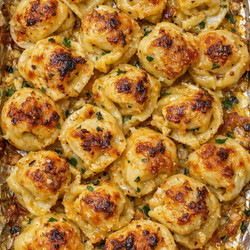 Oven Baked 4-ingredient Garlic Butter Tortellini