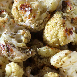 Parmesan Pesto Roasted Cauliflower