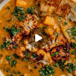 Charred Cauliflower Sweet Potato Soup