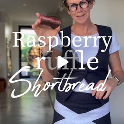 Raspberry Ruffle Shortbread