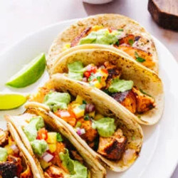 Salmon Tacos With Avocado Sauce
