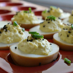 Deviled Soy Sauce Eggs (no Mayo)