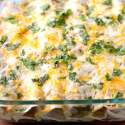 Easy Green Chicken Enchiladas