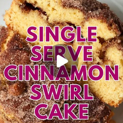 Single Serve Cinnamon Swirl Cake
