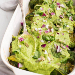 Whole30 Enchiladas With Poblano-pork Stuffing &amp; Creamy-avocado Sauce