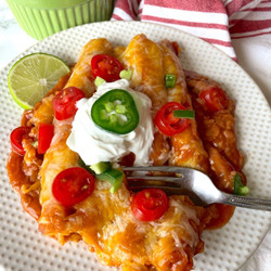 Lazy Enchiladas (frozen Taquito Casserole)
