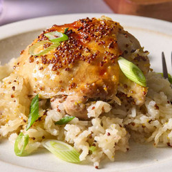 Honey Mustard Chicken And Rice Bake
