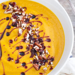 Kabocha Squash Soup With Tart Cherry Drizzle