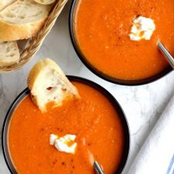 Tomato Soup With Goat Cheese