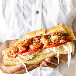 Authentic New Orleans Shrimp Po' Boy With Creole Remoulade Sauce