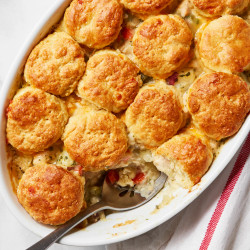 Chicken Pot Pie With Biscuit Crust