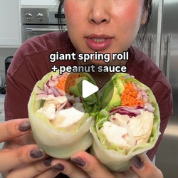Giant Spring Roll With Sauce