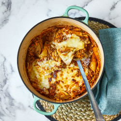 Oven Baked Cheesy, Mushroom &amp; Lentil Lasagne