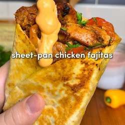 Sheet-pan Chicken Fajitas With Roasted Garlic Chipotle Sauce