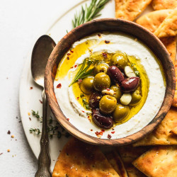 Whipped Feta With Marinated Olives
