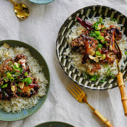 Sticky, Spicy Kung Pao Cauliflower