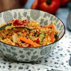 One Pot Quinoa, Lentilles Corail, Carotte, Courgette Et Tomate