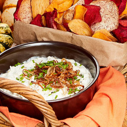Caramelized Onion Dip With Crispy Shallots