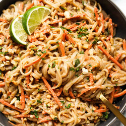 Purple Rice Vermicelli Peanut Butter Stir Fry