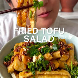 Spicy Fried Tofu Salad