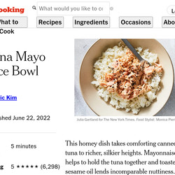 Tuna Mayo Rice Bowl