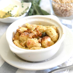 Gnocchi À La Parisienne (parisian Gnocchi) With Pine Nuts &amp; Sage Brown Butter Sauce