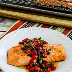 Salmon With Tomato Olive Relish