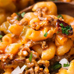 One Pan Bacon Cheeseburger Pasta Bake (no Boil)