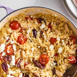 One-pot Greek Orzo With Tomatoes, White Beans, And Feta
